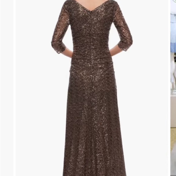 La Femme : Ruched Sequin Gown Mother of the Bride/Groom - Picture 2 of 2